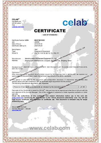 EN1176 Safety Certificate for Europek