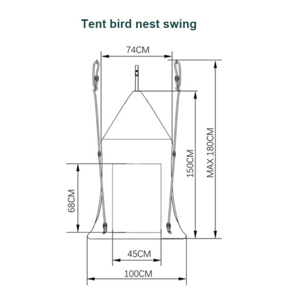 Children indoor tent bird nest swing 03