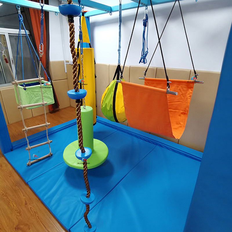 Children sensory training hanging vertical swing 04