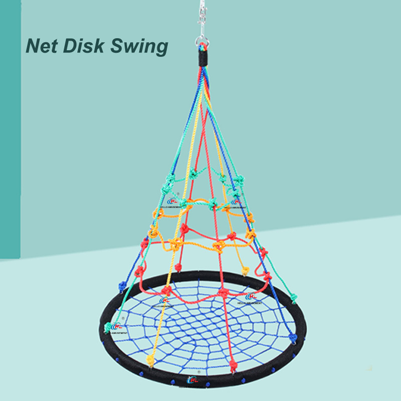 Kids Indoor Round Net Pocket Swing 07