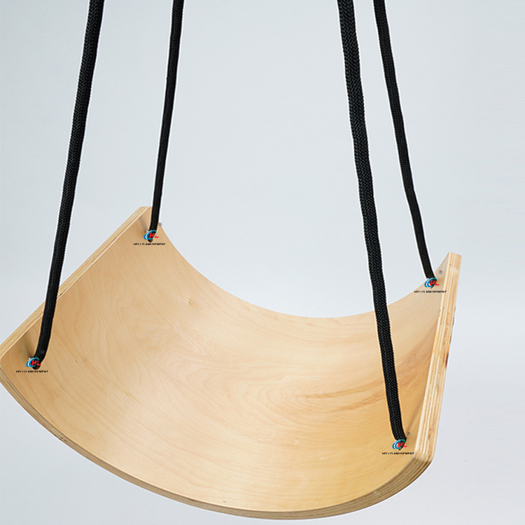 U-shaped wooden curved swing 06