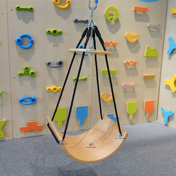 U-shaped wooden curved swing 08