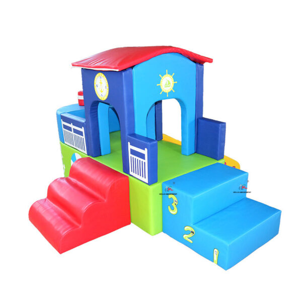 Boat design kids soft play house for playground 1