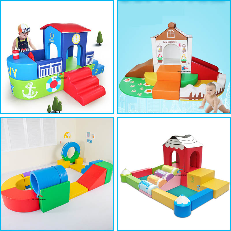 Boat design kids soft play house for playground 19