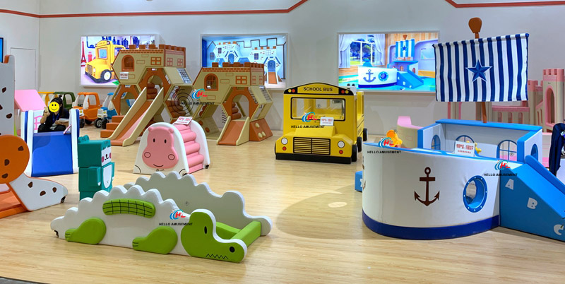 Children's Early Education Center Indoor Soft Play Sailing Slide Combination 23