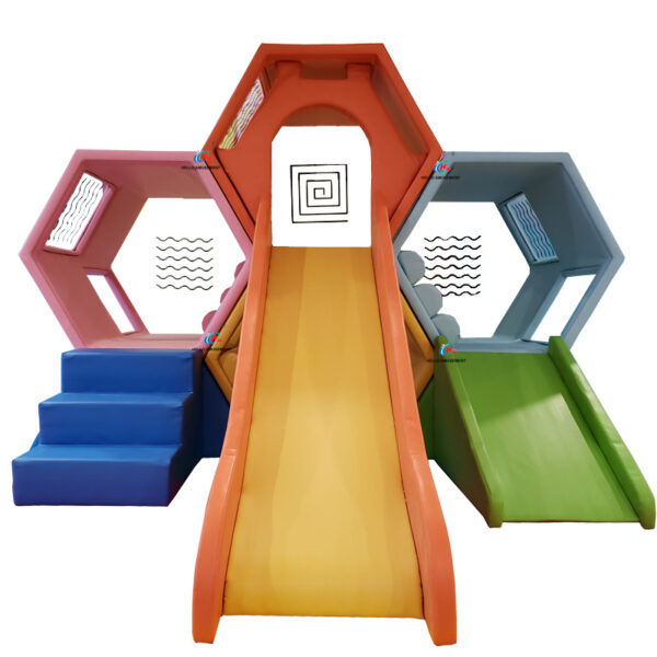 Children's climbing slide combination set colorful honeycomb climbing 3