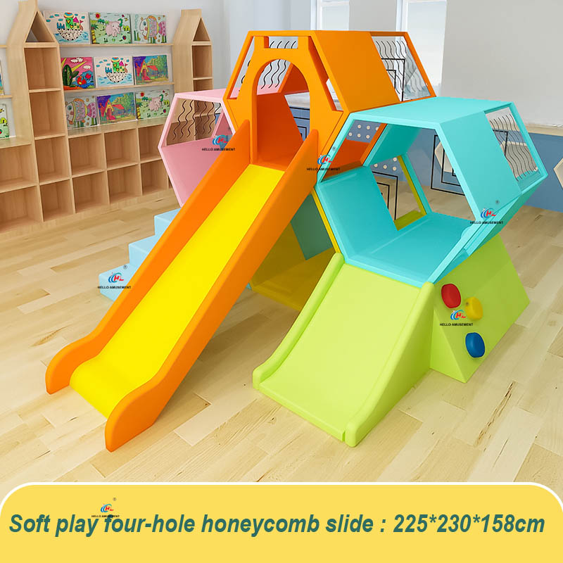 Children's climbing slide combination set colorful honeycomb climbing 9