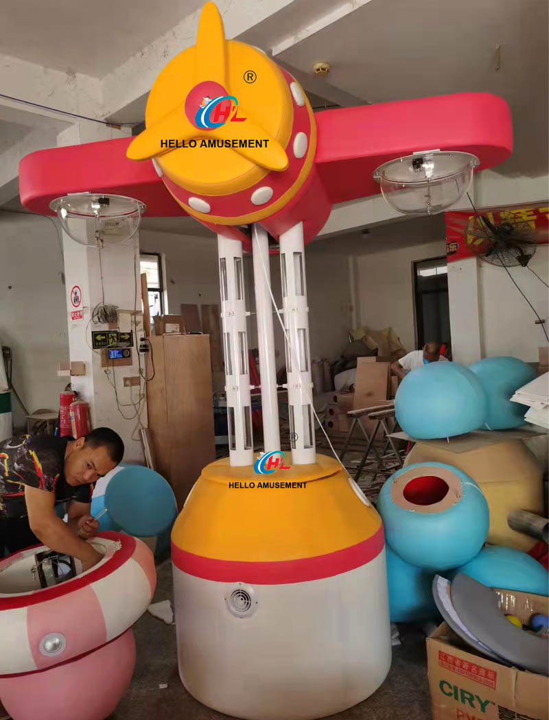 Naughty Fort Children's Paradise Playground Ball Le Fort Soft UFO Sprinkler Ball Machine Rotary Plane 9