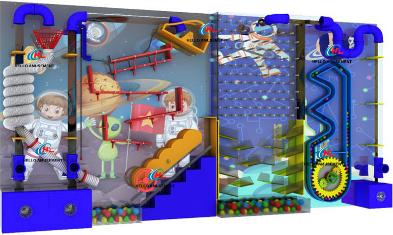 Science Museum Equipment Indoor Playground Kids Ball Interactive Wall Games 7