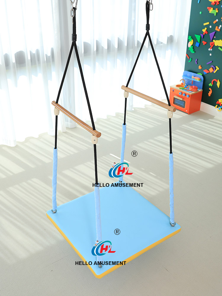 Children Soft Padding Upgraded Square Flat Sensory Swing 9