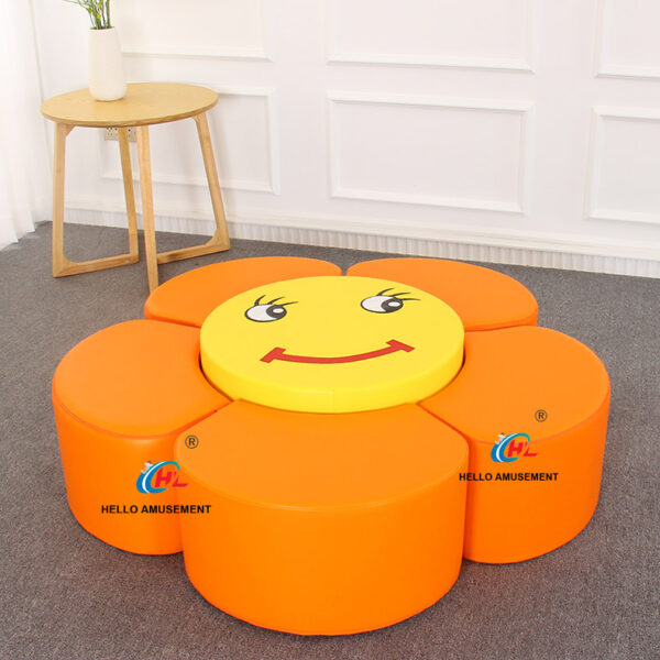 Children's soft smiley sunflower stool 4