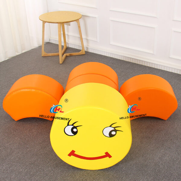 Children's soft smiley sunflower stool 5