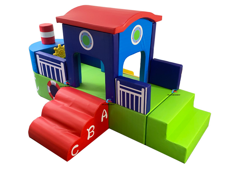 Boat design kids soft play house for playground 10