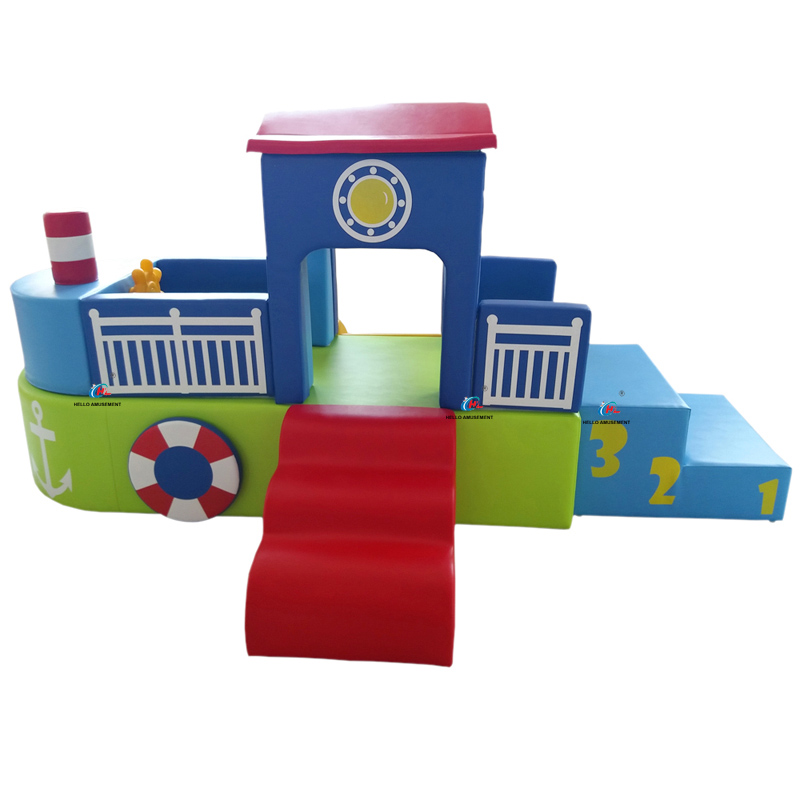 Boat design kids soft play house for playground 12