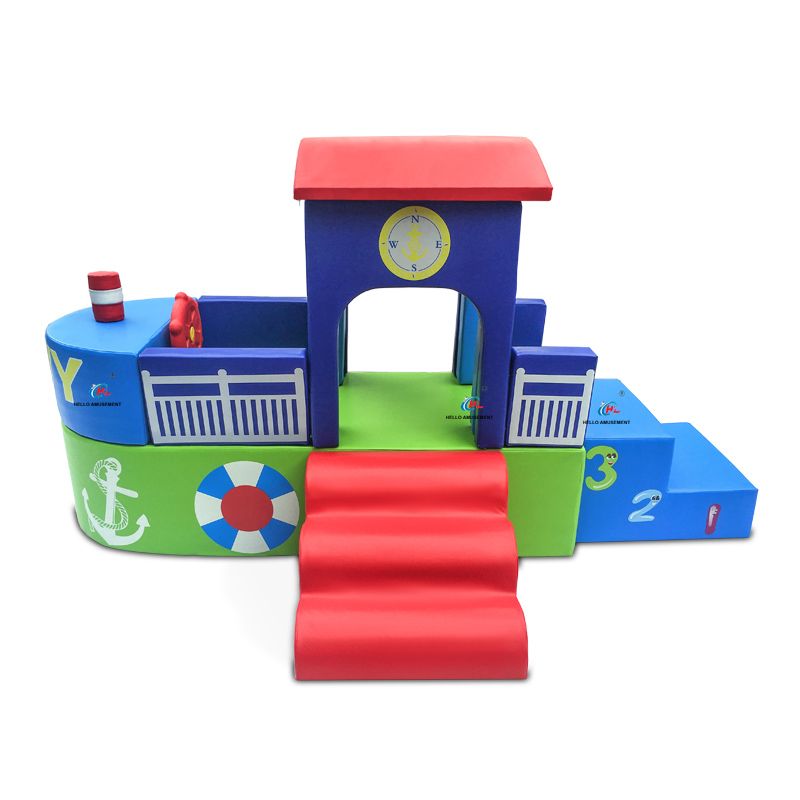 Boat design kids soft play house for playground 13