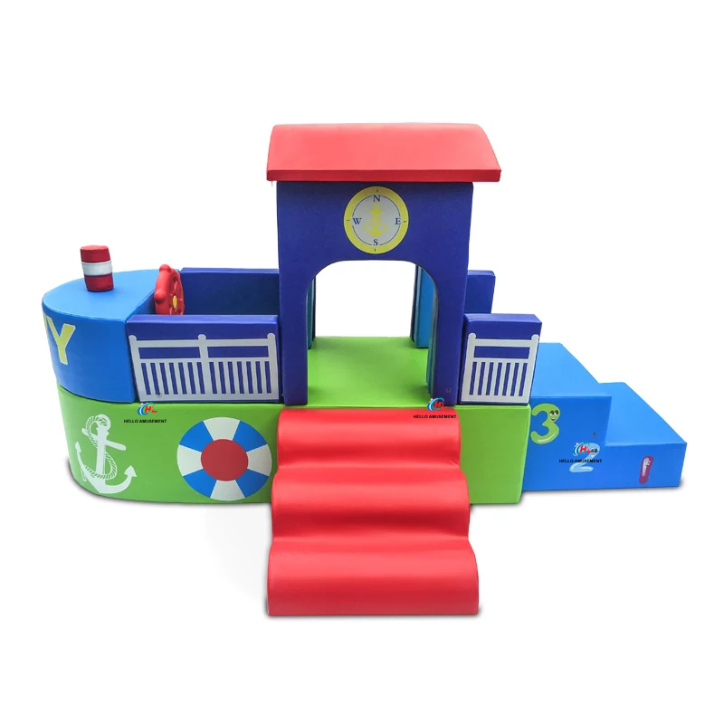 Boat design kids soft play house for playground 14