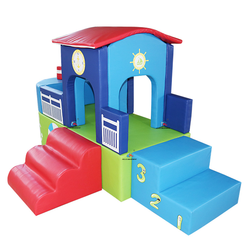 Boat design kids soft play house for playground 17