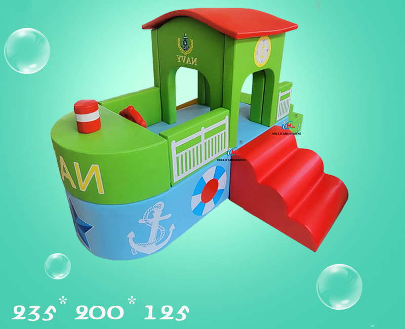 Boat design kids soft play house for playground 24