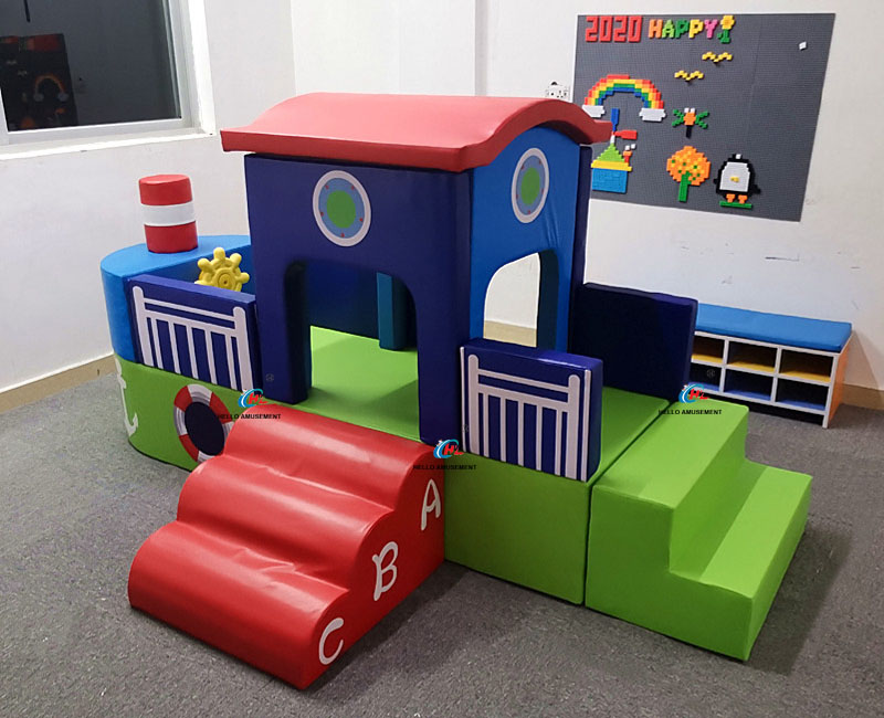 Boat design kids soft play house for playground 29