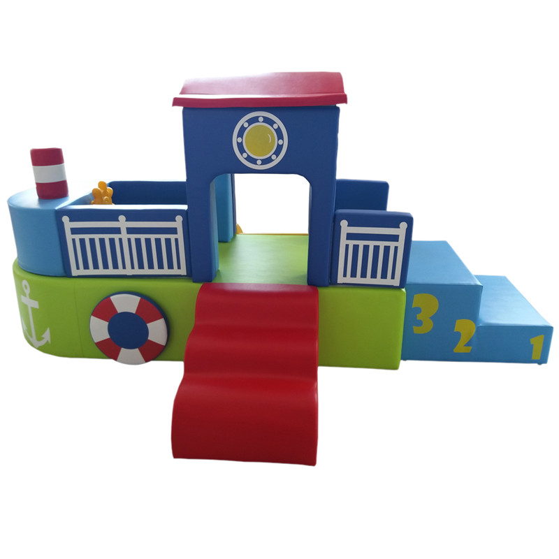 Boat design kids soft play house for playground 3