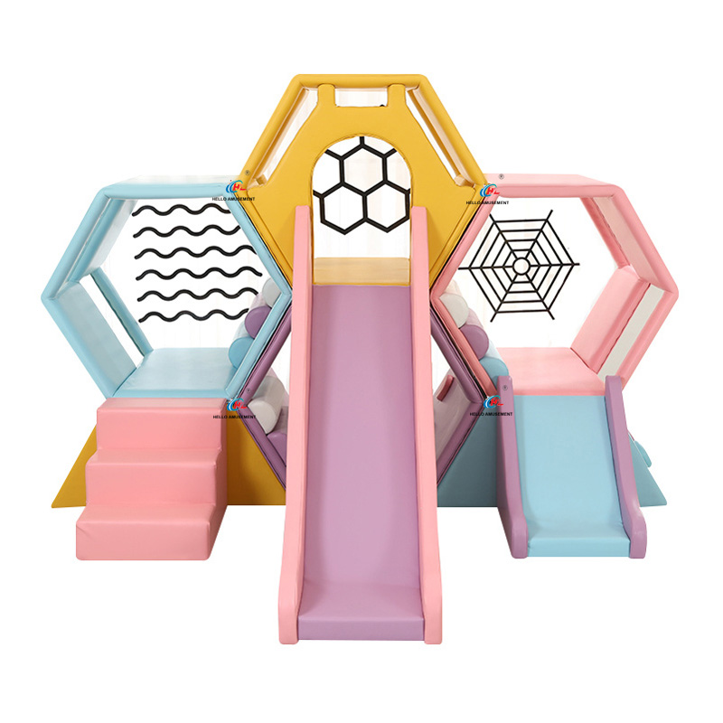 Children’s Climbing Slide Combination Set Colorful Honeycomb Climbing