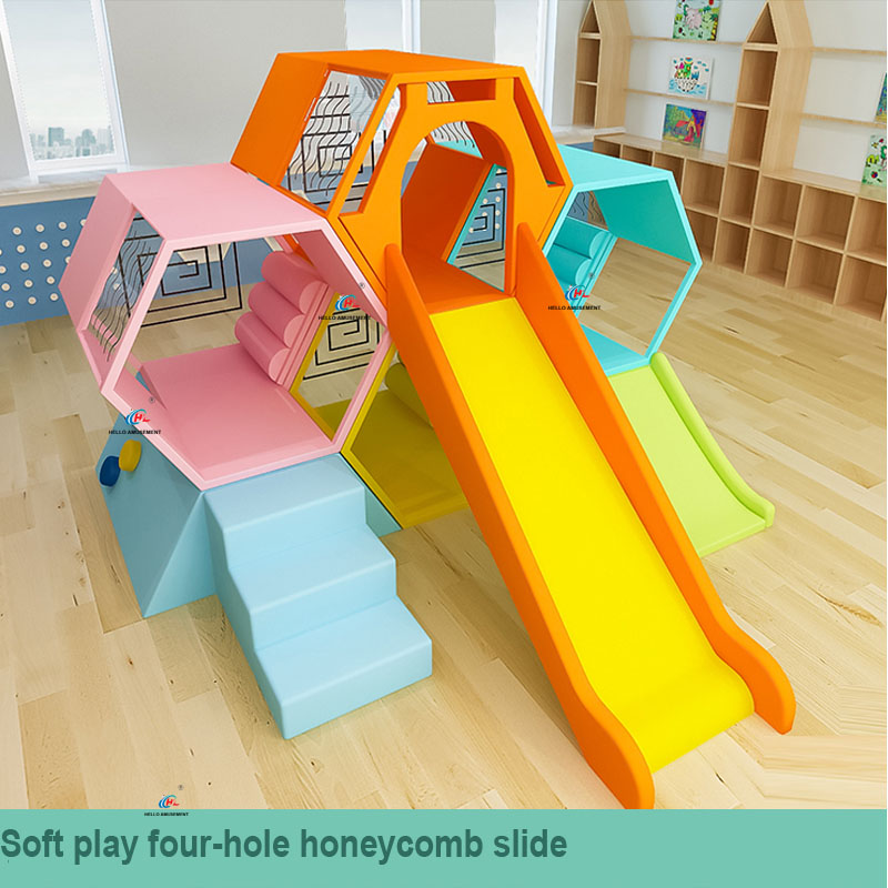 Children's climbing slide combination set colorful honeycomb climbing 10