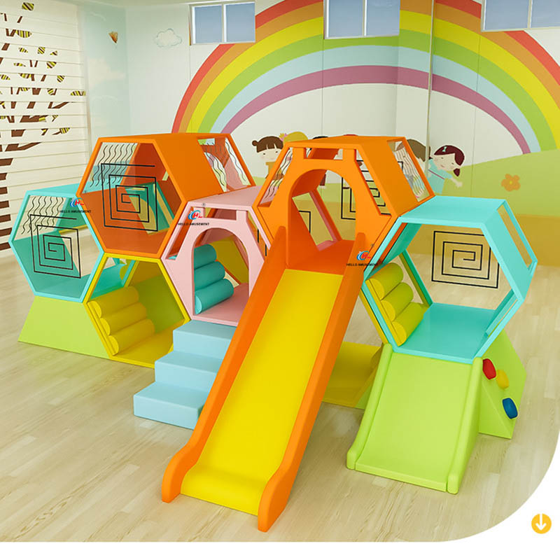 Children's climbing slide combination set colorful honeycomb climbing 13