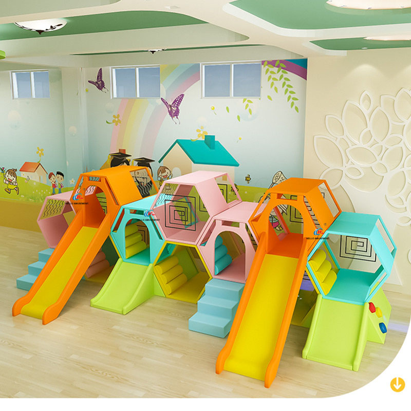 Children's climbing slide combination set colorful honeycomb climbing 14