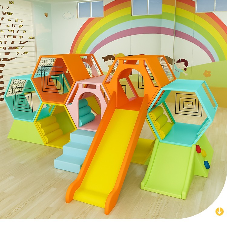 Children's climbing slide combination set colorful honeycomb climbing 19