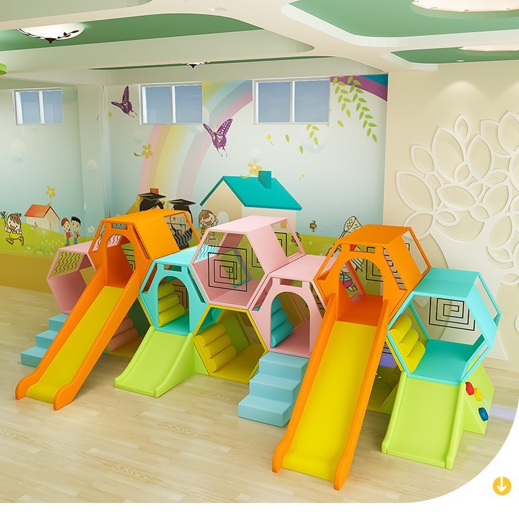 Children's climbing slide combination set colorful honeycomb climbing 20