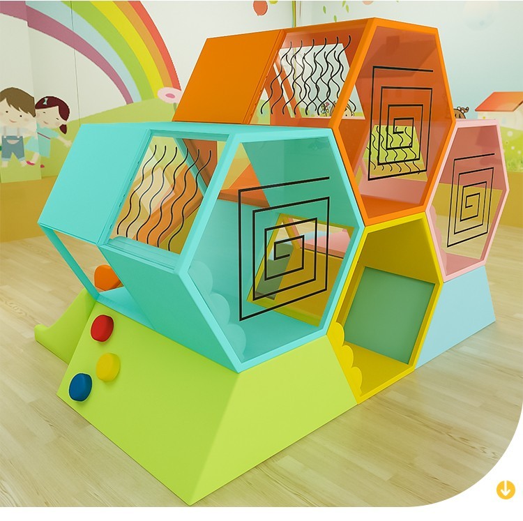 Children's climbing slide combination set colorful honeycomb climbing 21