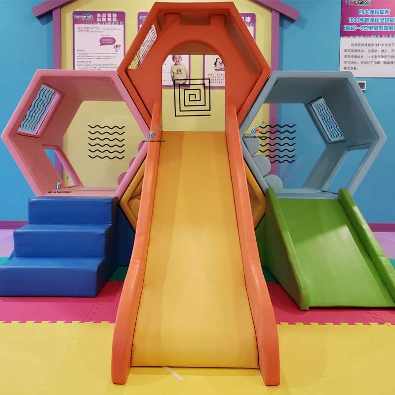 Children's climbing slide combination set colorful honeycomb climbing 8