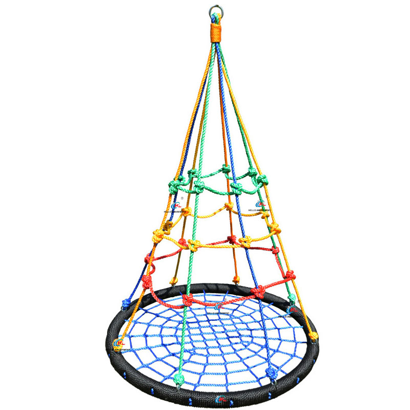 Kids Indoor Round Net Pocket Swing 01