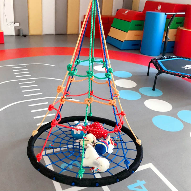 Kids Indoor Round Net Pocket Swing 06