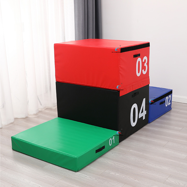 Sensory integration training progressive box jumping combination 13