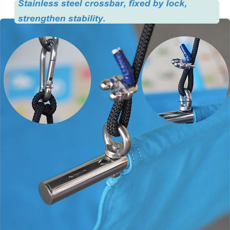 Stainless steel stick suspension canvas swing 06