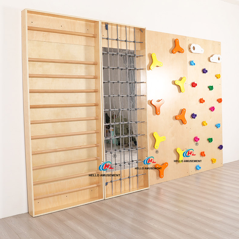 Wooden four-piece climbing set 4