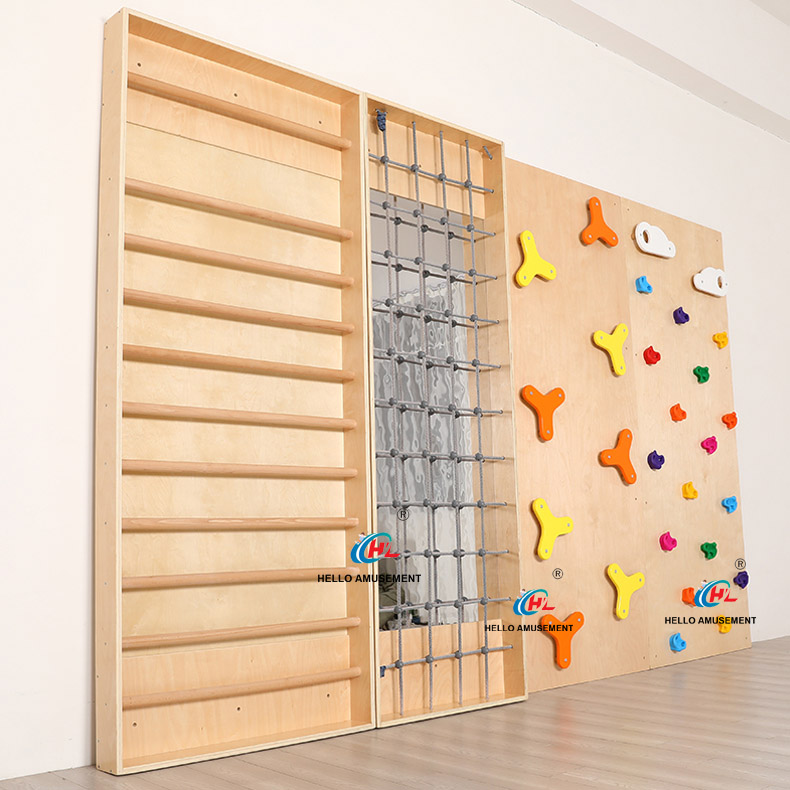 Wooden four-piece climbing set 5