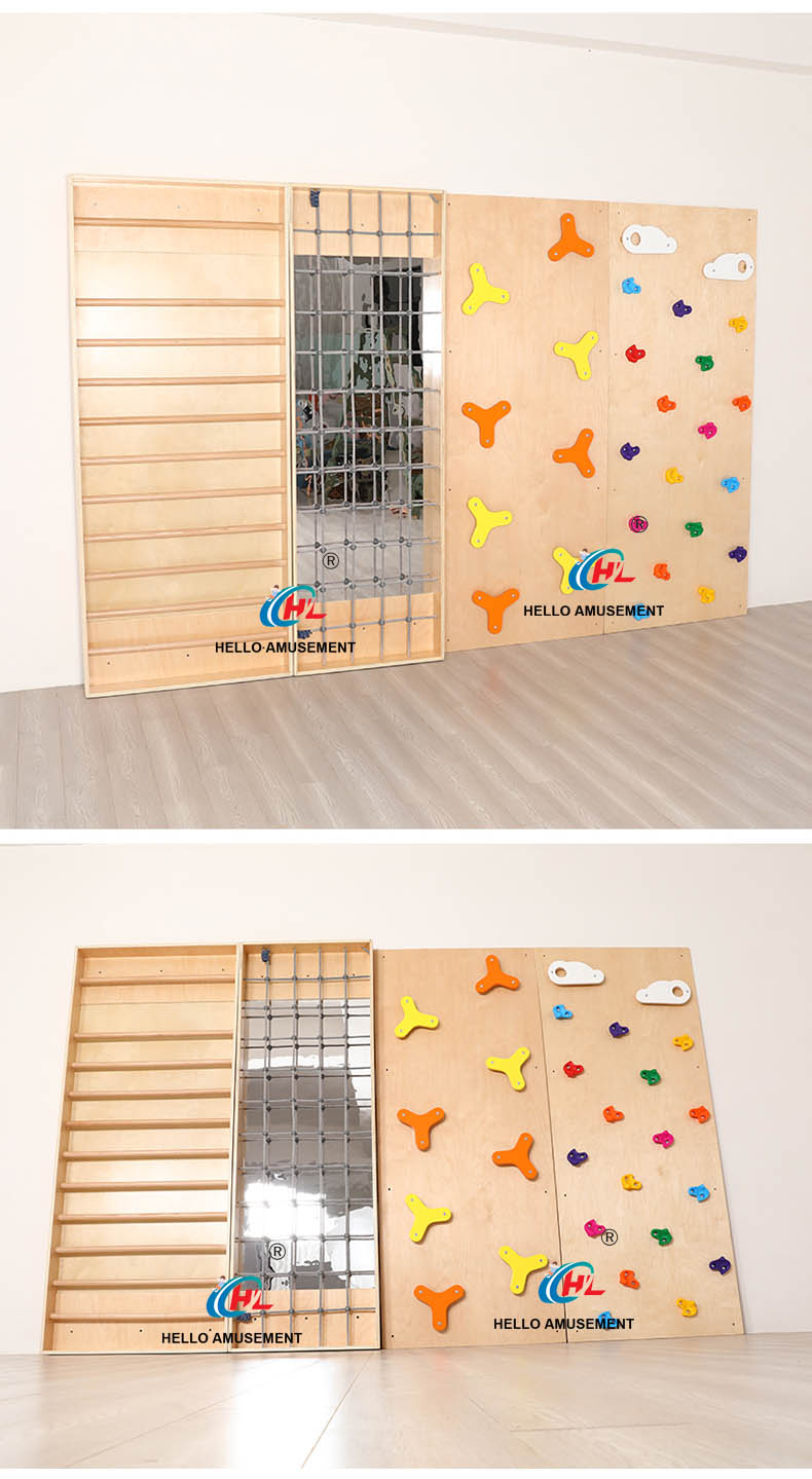 Wooden four-piece climbing set 8