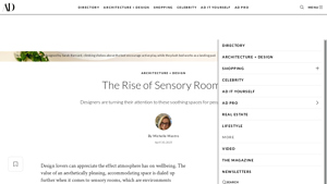 The Rise of Sensory Rooms - Architectural Digest - Sensory Rooms & Sensory Equipment Solutions in Australia