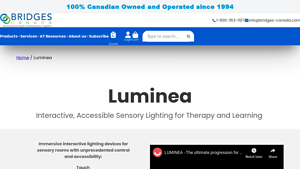 Luminea -- Interactive, Accessible Sensory Lighting - Bridges Canada - Sensory Rooms & Sensory Equipment Solutions in canada