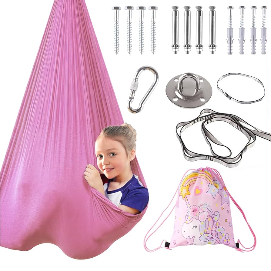 Illustrative example of Children Indoor Sensory Training Cloth Bag Swing from Google Search