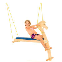 Illustrative example of Children Sensory System Training Suspension Rectangular Wooden Horse Swing from Google Search