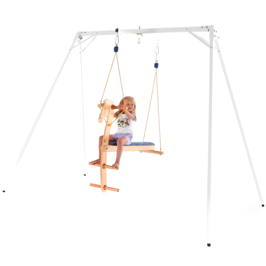 Illustrative example of Children Sensory System Training Suspension Rectangular Wooden Horse Swing from Google Search