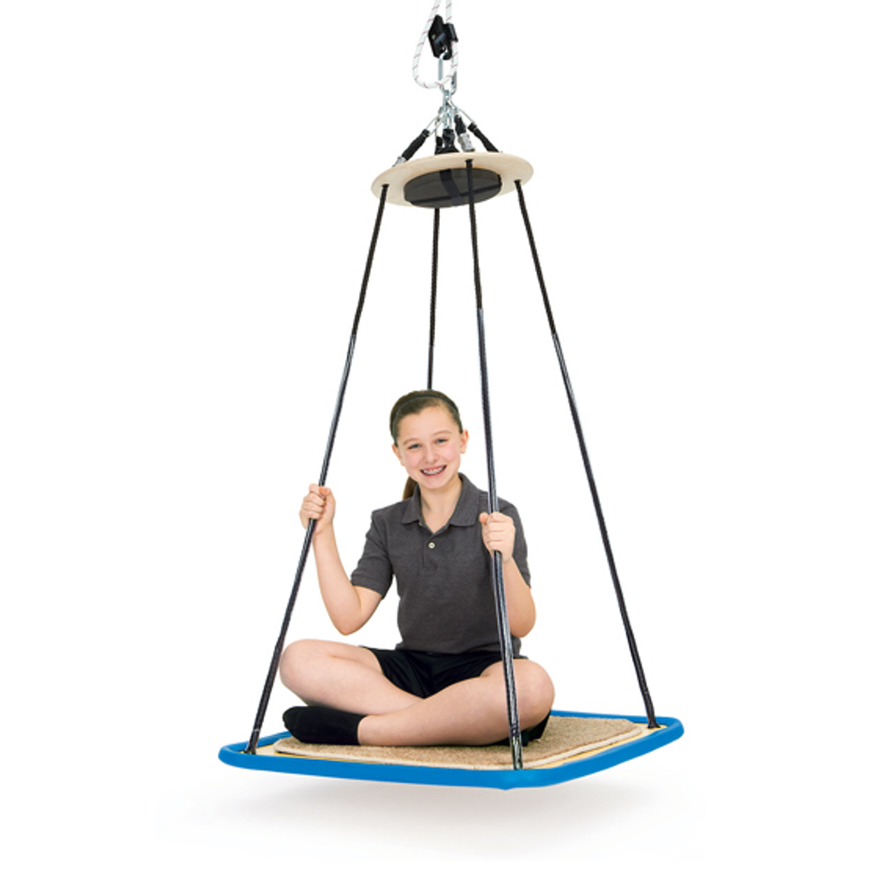 Illustrative example of Children Soft Padding Upgraded Square Flat Sensory Swing from Google Search