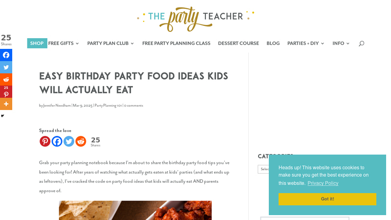 Easy Birthday Party Food Ideas Kids Will Actually Eat