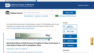 Restorative Effects of Multi-Sensory Perception in Urban Green Space: A ... - best SENSORY SPACE in China