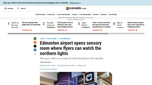 Watch the northern lights from Edmonton airport's new sensory room ... - Sensory Rooms & Sensory Equipment Solutions in canada