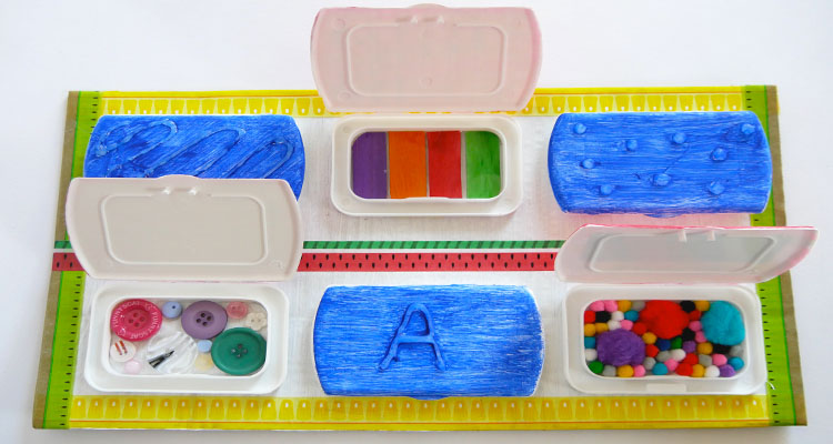 Illustrative example of sensory board activity toys for kids from Google Search