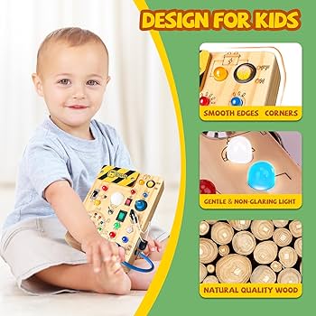 Illustrative example of sensory board activity toys for kids from Google Search